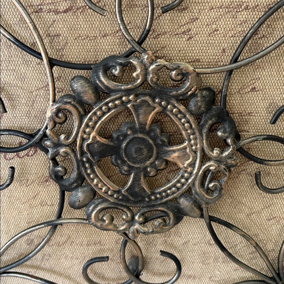 PAIR Paris French Metal Scroll Burlap Parisian Pictures Farmhouse Shabby Chic - Picture 6 of 11